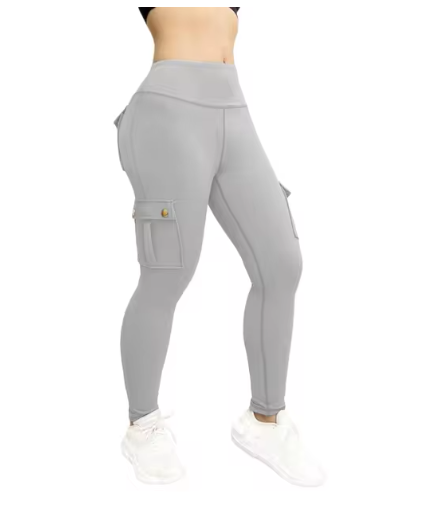 High Elastic Fitness Pants with Pockets