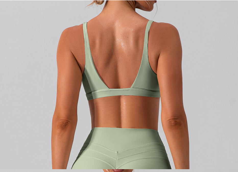 Nude Feel Shockproof Yoga Bra - Tight Sports Vest