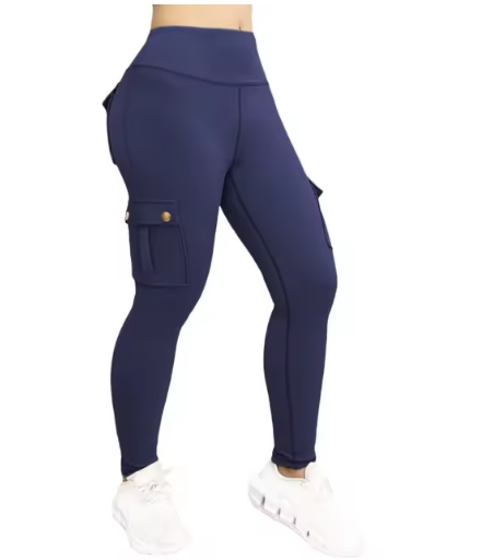 High Elastic Fitness Pants with Pockets