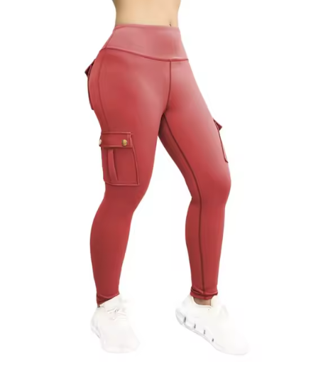 High Elastic Fitness Pants with Pockets